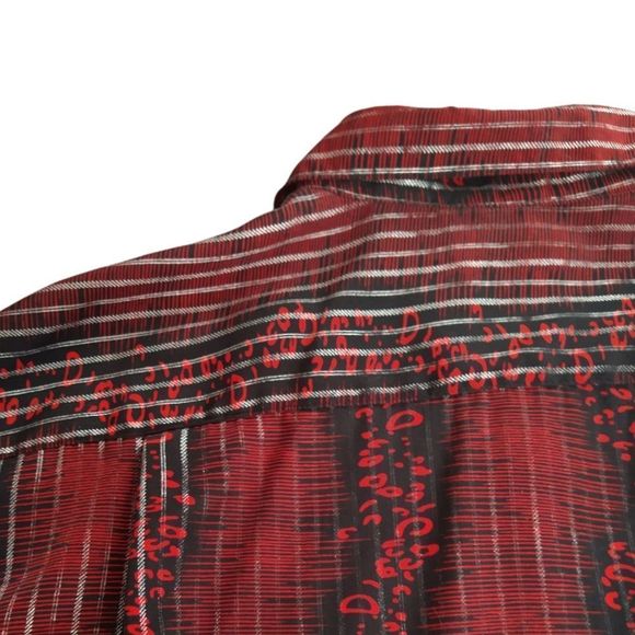 Pronti Collection by Phita Red & Black Long Sleeve Button Down Shirt - Picture 9 of 11